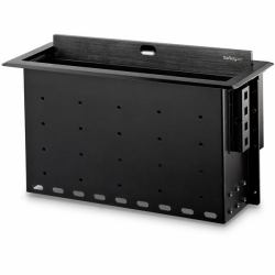 StarTech.com Dual-Modul Tischanschlussfeld für Konferenztische mit Kabelmodul (StarTech.com Dual-Module Conference Table Connectivity Box-Customizable - Befestigungsplatte - Schwarz)
