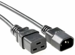 Microconnect PE0191420 Stromkabel Schwarz 2 m C19-Koppler C14-Koppler (Power Cord C19-C14 2m Black - Extension Cable,10A/250V - H05VV-F3x1.00mm2 CU - Warranty: 300M)