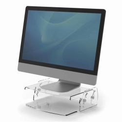 Fellowes 9731101 desk tray/organizer Acrylic Transparent (Fellowes 9731101 Clarity Adjustable Monitor Riser)