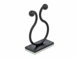 DeLOCK 60176 Kabel-Organizer Kabelhaken Flur Schwarz 10 Stück[e] (Delock kabelklemme)