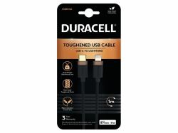 Duracell USB9012A Lightning-Kabel 1 m Schwarz (Duracell 1M USB-C to Lightning Braided)