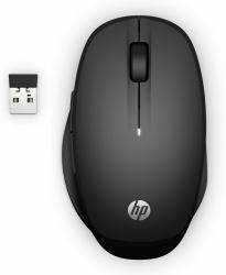 HP Dual Mode Black Mouse 300 (Dual Mode Black Mouse 300 E - Dual Mode, Right-hand, - Optical, RF Wireless+Bluetooth, 3600 DPI, Black - Warranty: 6M)
