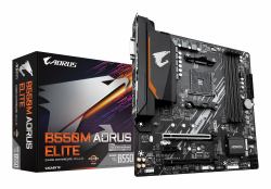 GIGABYTE B550M AORUS ELITE Mainboard – AMD Ryzen 5000 CPUs, 5+3 Phasen VRM, bis zu 4733 MHz DDR4, 1xPCIe 4.0 + 1xPCIe 3.0 M.2, 1GbE LAN, USB 3.2 Gen 1 (Gigabyte B550M AORUS ELITE Ultra Durable AM...