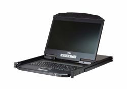 ATEN CL3116NX rack console 47 cm [18.5"] 1366 x 768 pixels Metal, Plastic Black 1U (ATEN CL3116 - KVM console - PS/2, USB - 18.5" - rack-mountable - 1366 x 768 @ 60 Hz - 250 cd/mÂ² - 1000:1 - 5 m...
