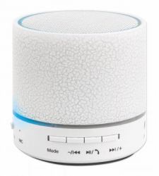 Manhattan LED-Bluetooth-Lautsprecher, (LED BLUETOOTH SPEAKER- - MICRO SD READER 3W AUX WHITE)
