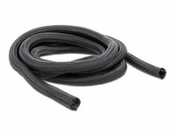 DeLOCK 19046 Kabelisolierung Geflochtener Schlauch Schwarz 1 Stück[e] (Delock Geflechtschlauch selbstschlieÃend 10 m x 19 mm schwarz)