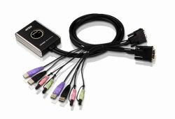 ATEN 2-Port USB DVI/Audiokabel KVM Switch mit Remote-Port-Wähler (ATEN CS682 - KVM / audio / USB switch - 2 x KVM / audio / USB - 1 local user - desktop)