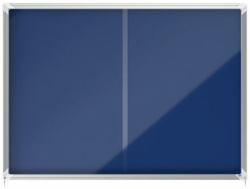 Nobo 1915334 Pinnwand Drinnen Blau Aluminium (Nobo 1915334 18 x A4 Premium+ lockable Notice Board with Blue Felt)