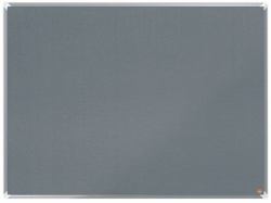 Nobo 1915196 Pinnwand Grau Aluminium (Nobo 1915196 Premium Plus Grey Felt Notice Board 1200x900mm)