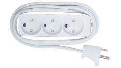 Microconnect GRU00315WDK multiprise 1,5 m 3 sortie[s] CA Intérieure Blanc (3-way Danish Power Strip 1.5m - With Earth, without ON/OFF - Switch - Warranty: 300M)