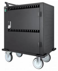 Manhattan 32-Port Ladeschrank auf Rollen 576 W, 32 USB-C PD-Ports, geräumige Fächer für Handys und Tablets, 576 W gesamt, bis zu 3 A/18 W pro Port, Tür mit PIN-Code abschließbar, Überspannung...