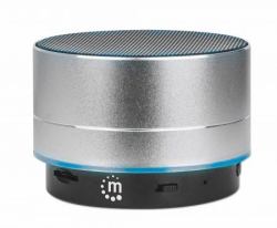 Manhattan 165327 Tragbarer-/Partylautsprecher Schwarz (METALLIC BLUETOOTH SPEAKER- - MICRO SD READ SPLASHPROOF PROMO)