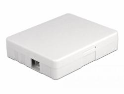 DeLOCK LWL Anschlussdose zur Wandmontage für 2 x SC Simplex oder LC Duplex weiß (LWL SchrumpfspleiÃschutz 40 mm 10 StÃ¼ck, PC-ZubehÃ¶r, Funk Netzwerk)