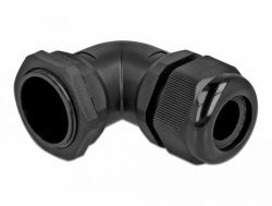 Kabelverschraubung 90Â° gewinkelt PG29 schwarz