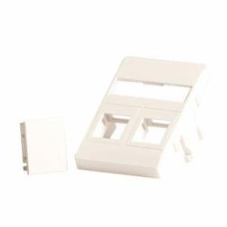 Lanview LVN127866 Wandplatte/Schalterabdeckung Weiß (Wall plate 2 x keystone for - 50 x 75 mm Clicline outlet - white - Warranty: 300M)