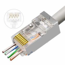 Lanview LVN125310 Drahtverbinder RJ45 Transparent (RJ45 STP plug Cat6 for - AWG23-24 stranded/solid - conductor Easy-Connect 50 pcs box - Warranty: 300M)