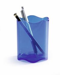 Durable 1701235540 pen/pencil holder Blue, Translucent (Durable Trend Pen Cup Blue)