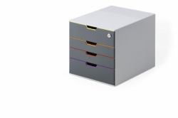 Durable VARICOLOR Grau Kunststoff (Durable VARICOLOR SAFE 4 Drawer Unit)