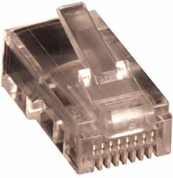 Lanview LVN125432 Drahtverbinder RJ45 Transparent (RJ45 UTP plug Cat5e for AWG - 24-26 solid conductor 10pcs. - Warranty: 300M)