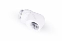 Alphacool Eiszapfen L-connector rotatable G1/4 outer thread to G1/4 inner thread - white (Alphacool Eiszapfen 90 Degree Angled Rotary Fitting - White)