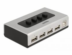 DeLOCK Umschalter USB 2.0 mit 1 x Typ-B Buchse zu 4 x Typ-A Buchse manuell bidirektional (Delock Umschalter USB 2.0 mit 1 x Typ-B Buchse zu 4 x Typ-A Buchse manuell bidirektional)