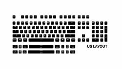Steelseries PrismCAPS Tastatur-Schalter (PRISMCAPS BLACK- UK)