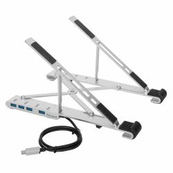 Targus AWU100205GL laptop stand Silver 39.6 cm [15.6"] (PORTABLE STAND AND USB-A HUB - )