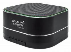 Manhattan 164993 Tragbarer-/Partylautsprecher Schwarz 3 W (METALLIC BLUETOOTH SPEAKER- - MIC/FM RADIO MICRO SD BLACK)