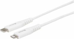 eSTUFF USB-C Lightning Cable MFI 2m White Weiß (USB-C Lightning Cable MFI 2m - USB-C to 8Pin lightning plug - White Supports Apple Fast Charging with USB-C PD Power Adapters - Warranty: 24M)