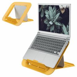 Leitz Ergo Cosy Adjustable Laptop Stand, 80% recycled plastic (Leitz Cosy Adjustable Laptop Stand Warm Yellow)