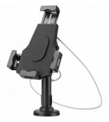Manhattan iPad & Tablet Desk Stand, Lockable, Wall Mountable, Secure Anti-Theft, 7.9" to 10.5" tablets, 360° Rotation, +/- 70° Tilt, 330° Swivel, Black, Lifetime Warranty (IPAD/TABLET DESK STAND...