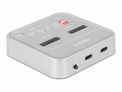 DeLOCK Dockingstation für 1 x M.2 NVMe SSD + 1 x M.2 SATA SSD mit SD Express [SD 7.1] Card Reader und Klon Funktion (Delock Dockingstation fÃ¼r 1 x M.2 NVMe SSD + 1 x M.2 SATA SSD mit SD Express...