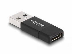 DeLOCK USB 3.2 Gen 2 Adapter USB Typ-A Stecker zu USB Type-C Buchse aktiv schwarz (Delock USB 3.2 Gen 2 Adapter USB Typ-A Stecker zu USB Type-C Buchse schwarz)