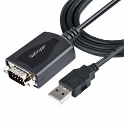 StarTech.com 1m USB auf RS232 Adapter mit COM Speicherung, DB9 Stecker RS232 auf USB Konverter, USB zu Seriell Adapter für PLC/Drucker/Scanner, Prolific Chipset - Windows/Mac (3FT USB TO SERIAL CA...