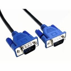 Cables Direct CDEX-LPLZ-02BL VGA-Kabel 2 m VGA [D-Sub] Schwarz, Blau (CDL 2mtr SVGA Low Prof Cab [LSZH])