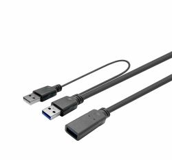 Vivolink PROUSB3AAF15C USB Kabel USB 3.2 Gen 1 [3.1 Gen 1] 15 m USB A Schwarz (PRO USB 3.0 ACTIVE CABLE A - MALE - A FEMALE 15m - Warranty: 144M)
