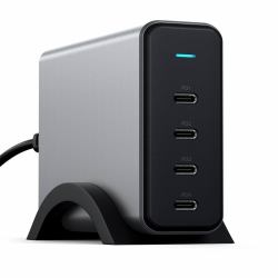 Satechi ST-UC165GM-EU chargeur d'appareils mobiles Universel Noir, Gris Secteur Charge rapide Intérieure (Satechi 165W GaN PD charger with 4 USB)