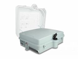 DeLOCK LWL Verteilerbox für Innen- und Außenbereich IP65 wasserfest abschließbar 24 Port grau (LWL Hybrid Kupplung LC Duplex Stecker zu SC, PC-ZubehÃ¶r, Funk Netzwerk)