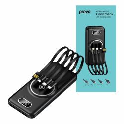 PREVO SP5002 Powerbank 1000 mAh Kabelloses Aufladen Schwarz (Prevo SP5002 Wireless Charging Power Bank,10000mAh Portable Charging for Smart Phones, Tablets and Other Devices, Charge Multiple Device...
