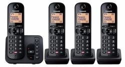 Panasonic KX-TGC264EB Telefon DECT-Telefon Anrufer-Identifikation Schwarz (PANASONIC KX-TGC264EB DECT QUAD)