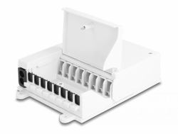 DeLOCK LWL FTTH Indoor Verteilerbox zur Wandmontage 8 Port weiß (Antennenkabel > CFD/RF200 low loss, RP-SMA Stecker zu Buchse, 10 m, Empfang Signal, Funk Netzwerk)