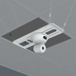 Chief CMS446 AV-Geräte-Zubehör (Chief Speed-Connect Universal Above Tile Suspended Ceiling Camera Mount Kit - White - Befestigungskit [Befestigungsplatte, 4 Betonanker, 4 Holzaugenschrauben, Chro...