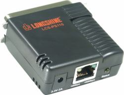 Longshine LCS-PS110-A Druckserver Ethernet-LAN Schwarz (Printserver 10/100 1x Parallel - small/WEB Managem. - Warranty: 12M)