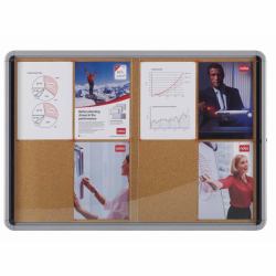 Nobo Schaukasten für den Innenbereich, Korkrückwand 12xA4 (Nobo 1902574 Premium Plus Cork Lockable Notice Board 12xA4)