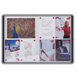 Nobo Schaukasten für den Innenbereich, magnetische Rückwand 15xA4 (Nobo 1902609 Premium Plus Magnetic Lockable Notice Board 15xA4)