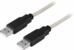 Deltaco USB2-9 USB Kabel USB 2.0 3 m USB A 0,48 Gbit/s Grau (F)