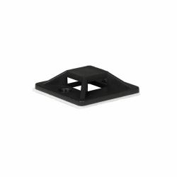 Self Adhesive Cable Clips - 25mm x 25mm Black 50pcs in a - bag - Warranty: 36M
