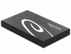 DeLOCK Boitier externe pour SATA HDD / SSD 2.5″ avec SuperSpeed USB 10 Gbps [USB 3.1 Gen 2] (Delock External Enclosure for 2.5" SAT)