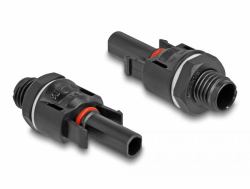 DeLOCK 60028 Kabeladapter 1 x DL4 Schwarz (Delock DL4 Solar Konnektoren zum Crimpen, Stecker und Buchse, schwarz 2 StÃ¼ck)