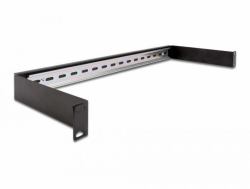 19? DIN rail Panel 1U black - Warranty: 12M